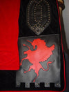 Leather logo cut out took hours of intricate work!