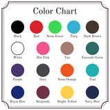 Our color chart for sticthing colors